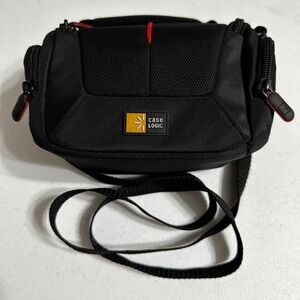 Case Logic Black Compact Camera Bag Padded Digital Camcorder Case Strap Pockets